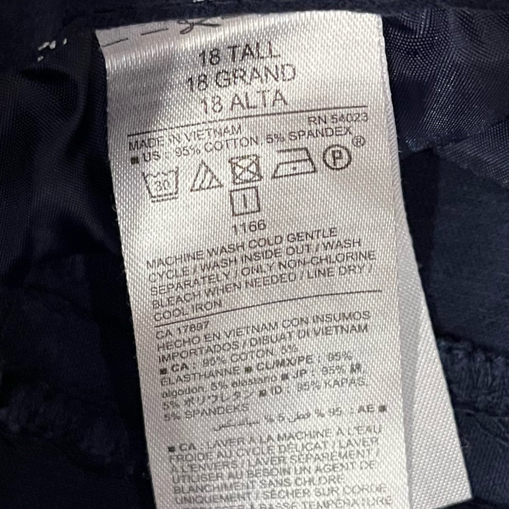 Old Navy Pixie Navy Blue Patterned Pants Mid Rise… - image 6